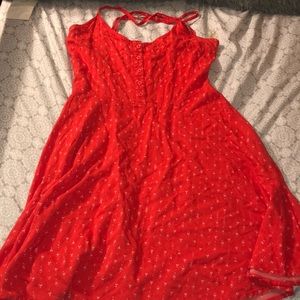 Red dress,style anyway!